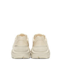 Gucci White Distressed Rhyton Sneakers
