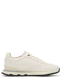 BOSS White Leather Trainer Low Sneakers