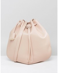 Glamorous Blush Drawstring Duffle Shoulder Bag