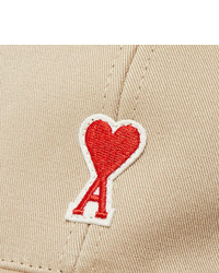 Ami Logo Appliqud Cotton Twill Baseball Cap