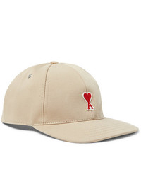 Ami Logo Appliqud Cotton Twill Baseball Cap