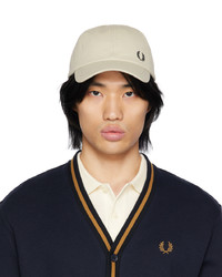 Fred Perry Off White Embroidered Cap