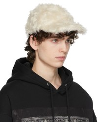 Givenchy Off White Faux Mink Fur Cap