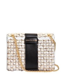 Roberto Cavalli Heroine Blossom Embellished Leather Bag