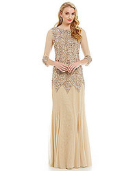 JS Collections Diamond Beaded Gown