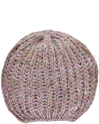 Boohoo Kim Chunky Cable Lurex Knit Slouch Beanie