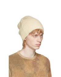 Our Legacy Off White Wool Knitted Beanie