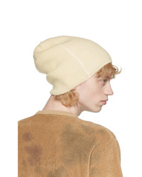 Our Legacy Off White Wool Knitted Beanie