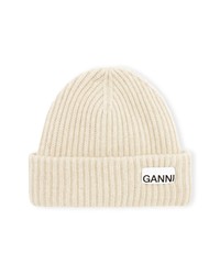 Ganni Recycled Wool Blend Beanie In Brazilian Sand At Nordstrom