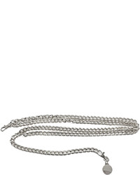 Neiman Marcus Double Swag Chain Belt Shiny Nickel