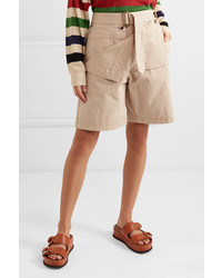 JW Anderson Belted Cotton Drill Shorts