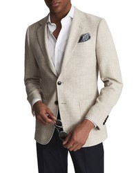 Reiss Attire Check Wool Blend Suit Jacket In Oatmeal At Nordstrom