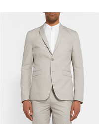 Acne Studios Beige Aaron Slim Fit Cotton Blend Poplin Suit Jacket