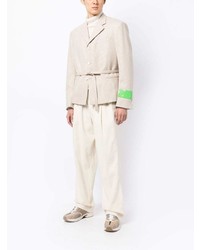 Off-White Buckle Fastened Single Breasted Blazer