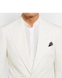 Tom Ford Cream Shelton Cotton Twill Suit Jacket