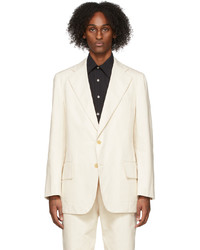 Factor's Off White Canvas Single Breasted Jacket