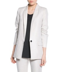 Mango Outlet Linen Blend Suit Blazer
