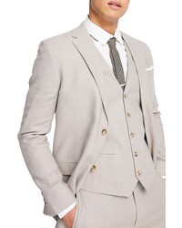 Topman Single Breasted Suit Jacket In Stone At Nordstrom