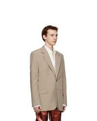 Y/Project Taupe Contraband Blazer, $1,025 | SSENSE | Lookastic