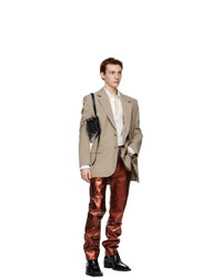 Y/Project Taupe Contraband Blazer, $1,025 | SSENSE | Lookastic