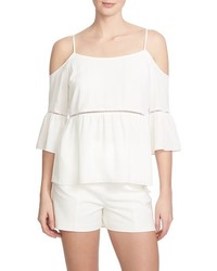 1 STATE 1state Cold Shoulder Peasant Top