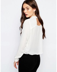 Only Crop Open Back Blouse