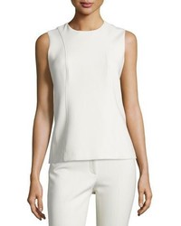 Theory Hadrienne Pioneer Seamed Top Pearl Ivory