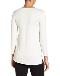 MICHAEL Michael Kors Michl Michl Kors Mixed Media Layer Front Top