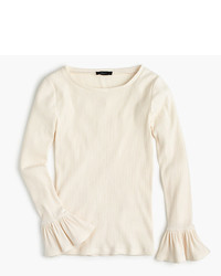 J.Crew Ribbed Bell Sleeve Top