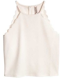 H&M Top With Scalloped Trim