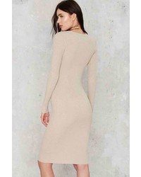 Factory Knit Your Stride Ribbed Midi Dress
