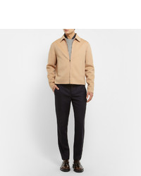 Valentino Brushed Wool And Cashmere Blend Bomber Jacket