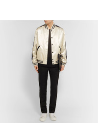 Calvin Klein Collection Rankin Satin Bomber Jacket