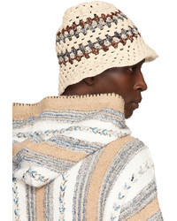 Amiri Beige Crochet Structured Hat