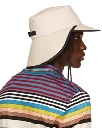 Paul Smith Off White Cotton Fisherman Hat