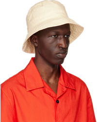 Jil Sander Orange Cotton Bucket Hat