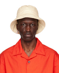 Jil Sander Orange Cotton Bucket Hat