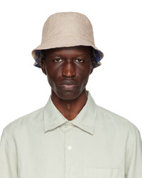 Another Aspect Tan Blue Cotton Bucket Hat