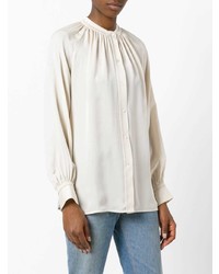 Vince Pleated Collar Blouse