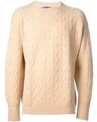 Beige Cable Sweater