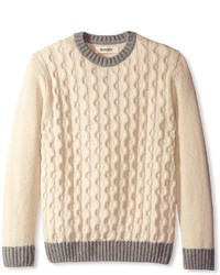Barque Cable Sweater With Contrast Trim