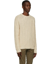 rag & bone Beige Knit Dexter Aran Sweater