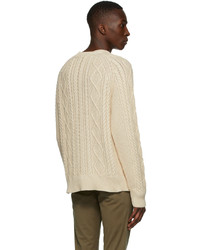 rag & bone Beige Knit Dexter Aran Sweater