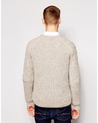 Asos Brand Cable Sweater In Twist