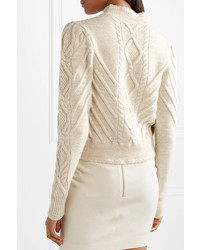 Isabel Marant Brantley Cable Knit Wool Blend Sweater