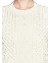Nobrand Cable Knit Angora Wool Sweater
