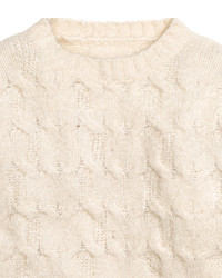 H&M Cable Knit Sweater Dark Gray Ladies