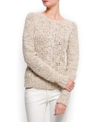 Mango Cable Knit Wool Jumper