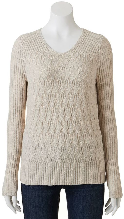 Croft Barrow Cable Knit Sweater, 40 Kohl's