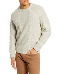 Madewell Donegal Cable Knit Fisherman Sweater